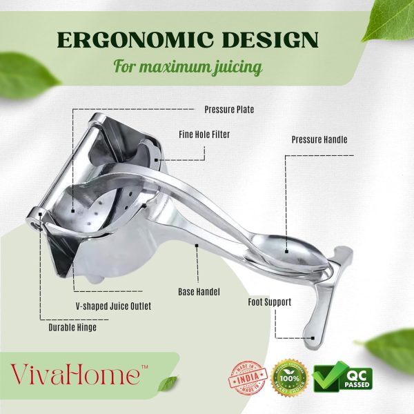 VivaHome™  - Smart Aluminium Manual Juicer - Image 7