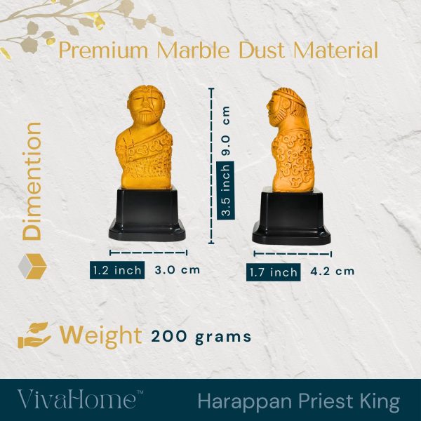 Handcrafted Harappa Priest Statue Replica - Image 7
