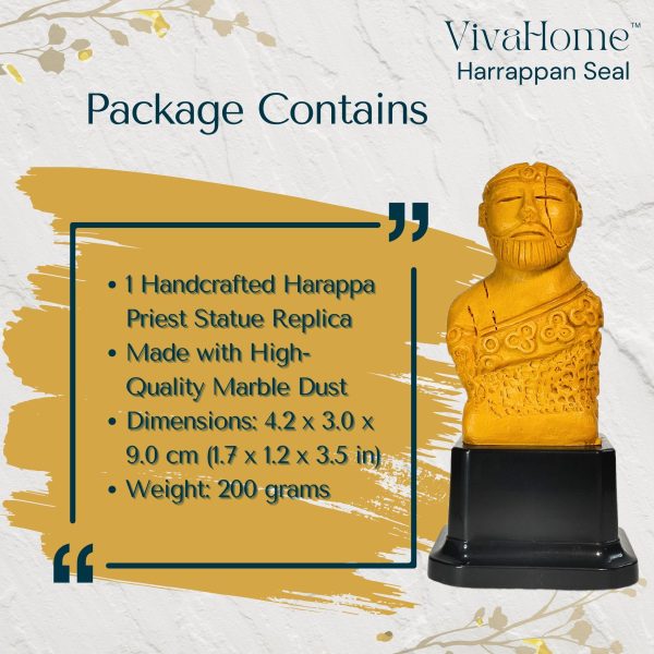 Handcrafted Harappa Priest Statue Replica - Image 8