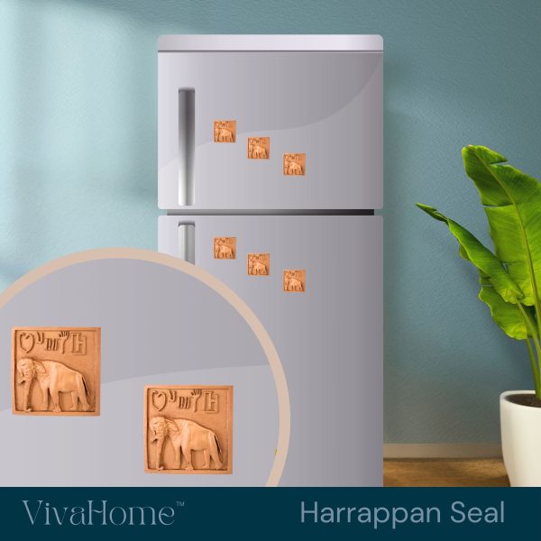 Harappan Elephant Seal Replica Fridge Magnet (Pack of 1) - Image 3
