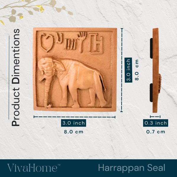 Harappan Elephant Seal Replica Fridge Magnet (Pack of 1) - Image 6
